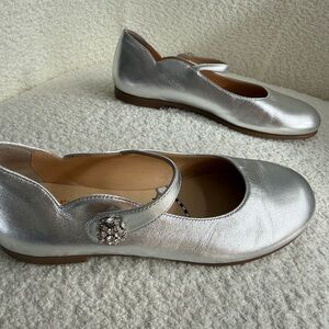 Christian Louboutin Silver Kids Moccasins
